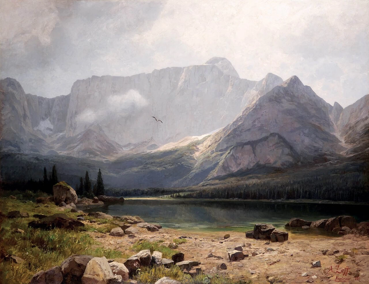 Lago Weißenfelser nell'Alta Carniola 1885